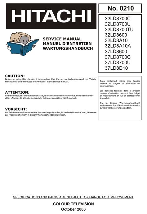 Hitachi lcd tv 32ld8700c service manual download. - Medical management of diabetes mellitus clinical guides to medical management.