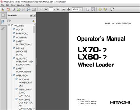 Hitachi lx70 7 lx80 7 wheel loader operators manual. - La superbreve historia de la revolución industrial.