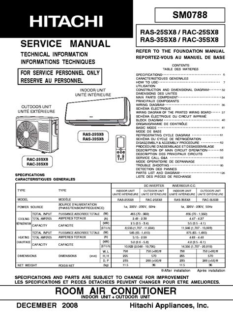 Hitachi ras 25sx8 rac 25sx8 air conditioner service manual. - Baotian bt50qt 9 service reparaturanleitung download herunterladen.
