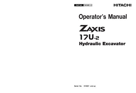 Hitachi zaxis 17u 2 excavator service manual. - Operazioni unitarie di teoria e pratica dei solidi in particelle.