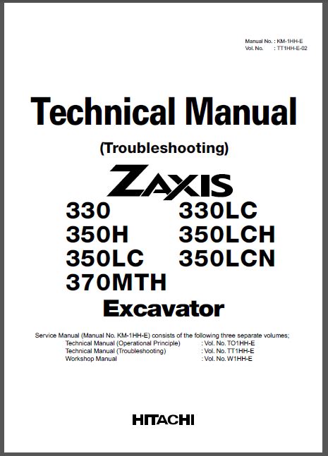 Hitachi zaxis 330 330lc 350h 350lch 350lc 350lcn 370mth excavator service repair manual instant download. - Chapter 36 plant transport study guide answers.