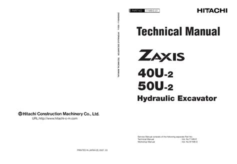 Hitachi zaxis 40u 2 50u 2 excavator service repair manual instant. - Owners manual for suzuki grand vitara 2015.