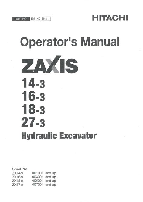 Hitachi zaxis zx16 excavator parts catalog manual. - Scarica il manuale di riparazione chilton.