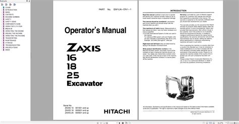 Hitachi zaxis zx18 excavator parts catalog manual. - Introducing psychology a graphic guide introducing.