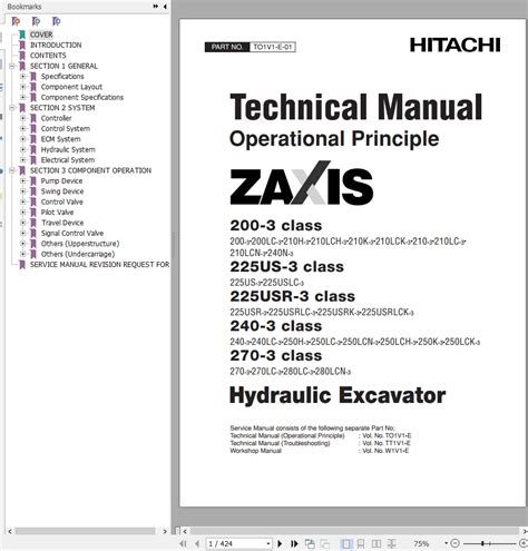 Hitachi zaxis zx200 3 zx225 3 zx240 3 zx270 3 service manual. - Que le paso al agua ?.