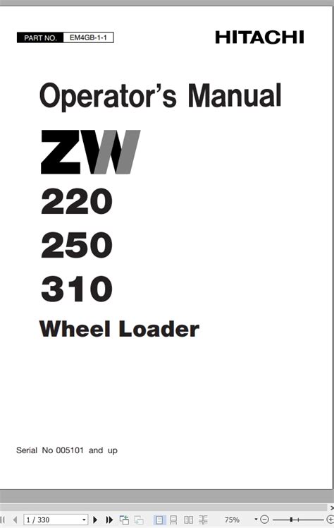 Hitachi zw310 radlader service handbuch set. - Repair manual for nh square baler.