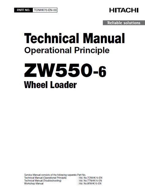 Hitachi zw550 wheel loader operation principle service manual. - Legend of the mantamaji book 2.