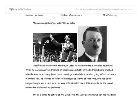 Hitler: Essential Background Information University of Kentucky ...