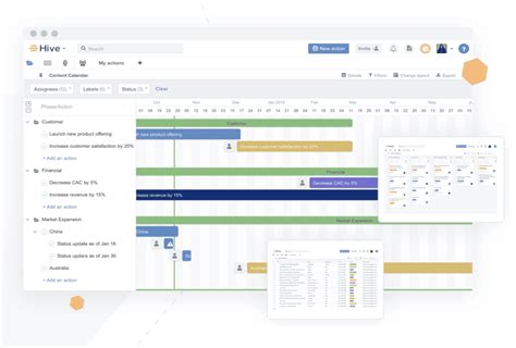 Hive project management. Mar 15, 2024 · 1. Hive. Hive is a powerful project management software made by users, for users. It has powerful capabilities and tools to help managers track all of the tasks and moving pieces within their strategic projects. With Hive, you can collaborate with your team, manage tasks, track time, and monitor project progress. 