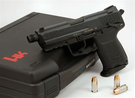 Smaller in length and height than the standard HK45, the HK45 Compact (HK45C) uses a slim-line grip profile, otherwise is nearly identical in features to the full-size HK45. Like the HK45, the HK45 Compact was developed as a possible candidate for the Joint Combat Pistol (JCP) and Combat Pistol (CP) programs administered by the U.S. military in .... 