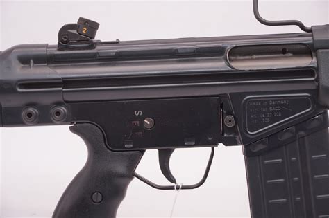 Hk 91 receiver. 5-round or 20-round double column, detachable box magazine [1] [self-published source] Sights. Protected post front, rotating diopter sight rear adj. for wind. and elev. The Heckler and Koch SR9 is a series of hunting and target rifles derived from the Heckler & Koch HK91 incorporating parts from the PSG1 and MSG-90 marksman rifles. 