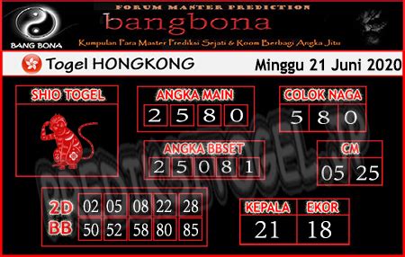 Hk malam ini bang bona. Prediksi no hongkong malam.