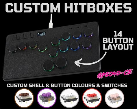 Hktech Hitbox 14 Button Layout Custom Hitbox With LED Hitbox Case