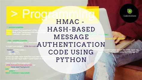 Hmac encoding python.  Oct 13, 2025 · Learn how to implement HMAC (Hash-based Message ...