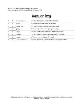 Hmh Science Dimensions Answer Key Grade 3