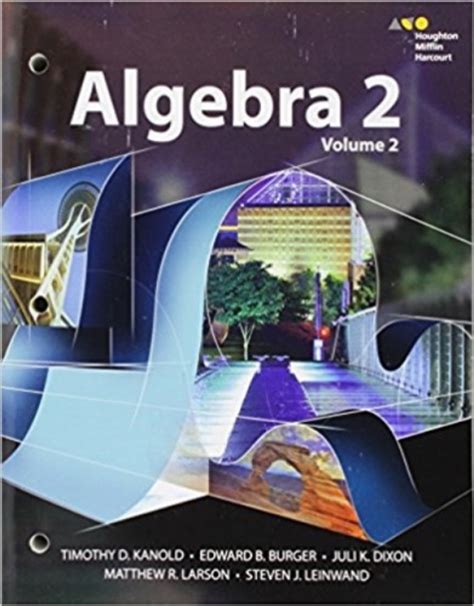 Hmh Algebra 1 | 1st Edition. ISBN-13: 9780544381896 ISBN: 0544381890 Authors: Timothy D Kanold, Edward B Burger, Steven J. Leinwand, Juli K. Dixon, Matthew R. Larson Rent | Buy. This is an alternate ISBN. View the primary ISBN for: null null Edition Textbook Solutions.. 