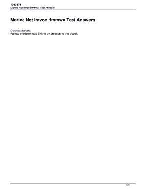 Hmmwv Marine Net Test Answers