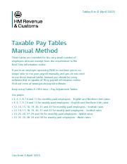 Hmrc taxable pay tables manual method. - Die komplette einfache anleitung, um eine faszinierende referenz mit rezepten für den genuss ihrer produkte zu erhalten.