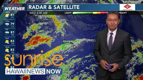 Hnn weather. HONOLULU (HawaiiNewsNow) - HNN has issued a First Alert Weather Day for the entire state into Thursday as a kona low brings flooding rains to many communities. A flash flood warning has been ... 
