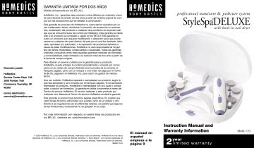 HoMedics Pedicure Spa MAN-170 User Guide ManualsOnline.com