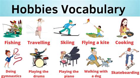 Hobbies Vocabulary ESL - YouTube