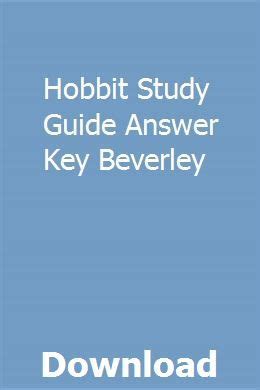 Hobbit study guide answer key beverley. - Honda trx250r fourtrax workshop repair manual 86 89.