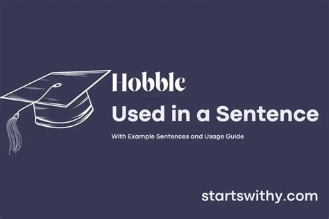 Hobble used in sentence example & words in English