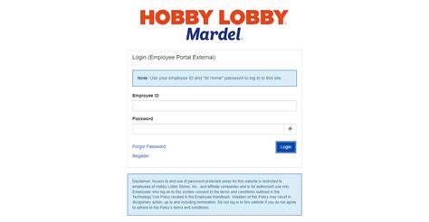 Hobby lobby employee portal at home. Log in. Username:: Forgot Username: Password:: Forgot Password 
