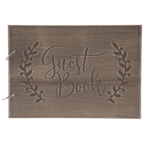 Complete your wedding decor with this Guest Book. This book is simple and stylish, with a hardcover and elegant cursive writing on the front. There are several pages where guests can write down their name and address. Remember everyone who helped you celebrate your special day with this enticing guest book.