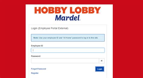 Hobby lobby portal login. This site only supports Google Chrome and Microsoft Edge. Back to Top Copyright © 2024 Hobby Lobby Stores, Inc. | Contact Us | 