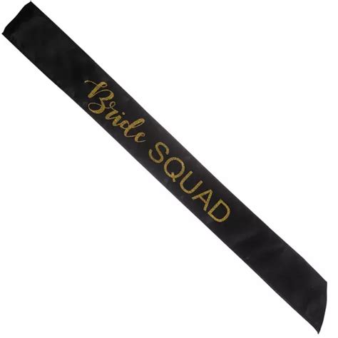 Description. Celebrate the bride-to-be with a shower or bachelorette party full of fun and memories! This classic Bride To Be Sash is a white satin sash with gold glitter text. Get a sash for each member of the bridal party and set out on a soiree worth remembering! . 
