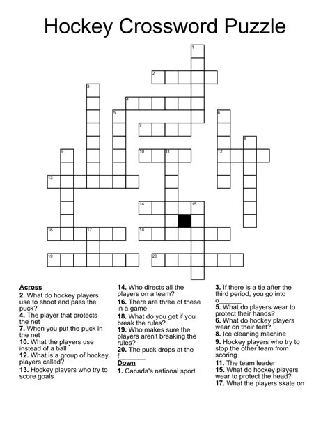 If you’re short on time to tackle the crosswords, you can use our provided answers for Hockey feint crossword clue! To find out the answers to other clues in the NYT Crossword April 27 2020 page. The Answer for …. Hockey feint crossword