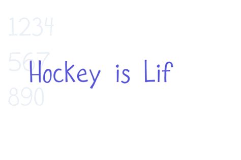 Hockey is Lif Font Download