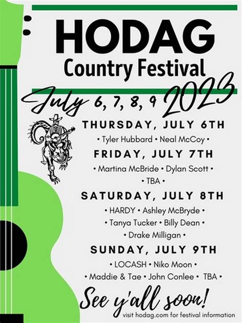 Hodag Country Festival 2023 Dates