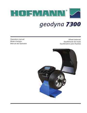 Hofmann geodyna 30 4 manual ru. - Le handicap, une chance pour l'école.