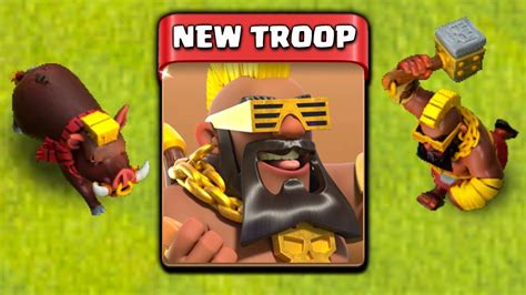 The Hog Rider card is unlocked from the Spell Valley (Arena 5). He is a quick building-targeting, melee troop with moderately high hitpoints and damage. He appears just like his Clash of Clans counterpart; a man with brown eyebrows, a beard, a mohawk, and a golden body piercing in his left ear who is riding a hog.. 