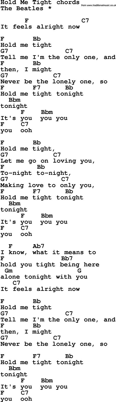 Hold Me Tight Lyrics