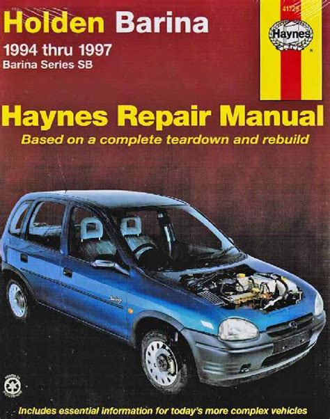 Holden barina sb 1994 1997 repair manual. - Owners manual 2006 ford five hundred.