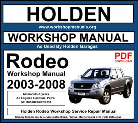 Holden rodeo ra diesel workshop manual. - Owners manual suzuki dr 125 sm.