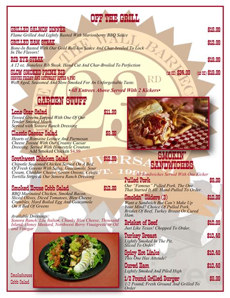 Hole in the wall bbq springfield menu. Hole in the Wall BBQ - Springfield. · April 5, 2015 · Coburg, OR ·. Happy Easter! Our Springfield location is open 8:00am-4:00pm. Easter brunch is being served from 9:00am-3:00pm. 4. 