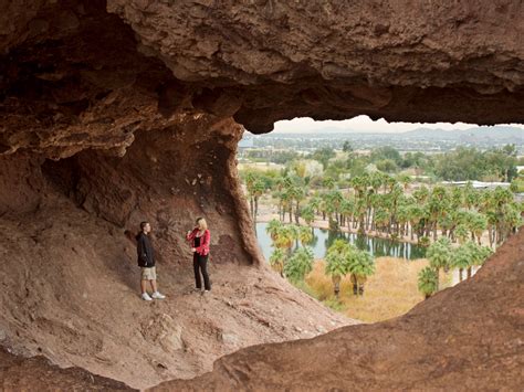 Hole-in-the-rock. Enjoy breathtaking views from the top of this unusual rock formation in Phoenix’s Papago Park after an easy 10-minute hike from the parking lot. Drop by right before sunset for 