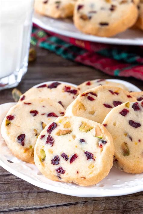 Holiday Cookies: Chocolate Dipped Cranberry Pistachio Shortbread