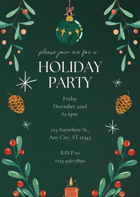 Holiday Party Invite Template
