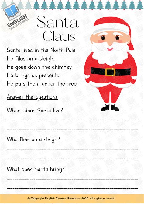 Holiday Reading Comprehension Worksheets Free Reading Comprehension