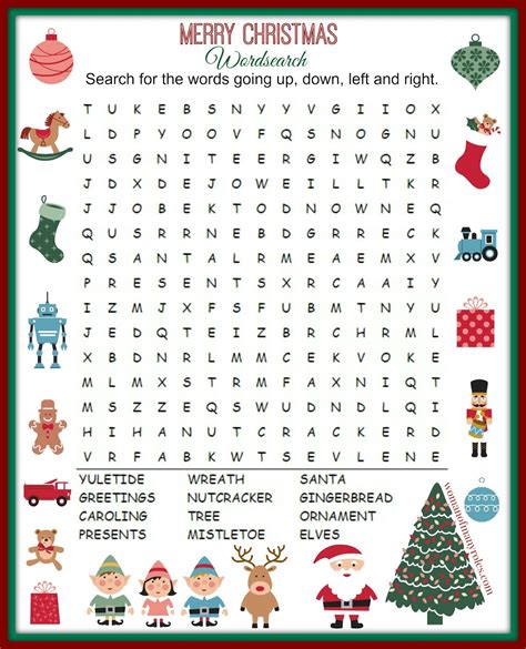 Holiday Word Search For Christmas Fun