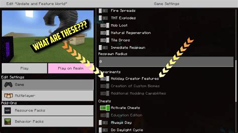 Holiday creator features minecraft. Howdy everybody! A new update is available for Minecraft, bringing a variety of gameplay improvements, vanilla parity changes, and bug fixes. ... This means that anyone can make a custom block with their own custom geometry and textures WITHOUT turning on the Holiday Creator Features experimental toggle in settings; For more information … 