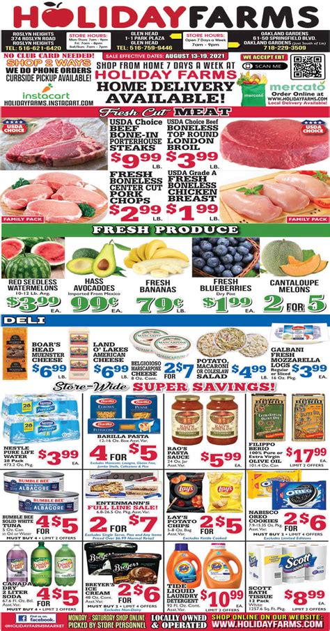 Holiday farms weekly circular. Everyday savings: 365 brand. Our 365 by Whole Foods Market brand features products with high-quality ingredients at prices you can get down with. Explore 365. Shop weekly sales and Amazon Prime member deals at your local Whole Foods Market store. Prime members save even more, 10% off select sales and more. 