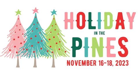 Holiday in the pines nacogdoches. Holiday in the Pines. Map to Holiday in the Pines; Vendor Information; Scholarships & Grants; Sponsors; JFI News; Holiday in the Pines Tickets 1-Day and 2Day passes will … 