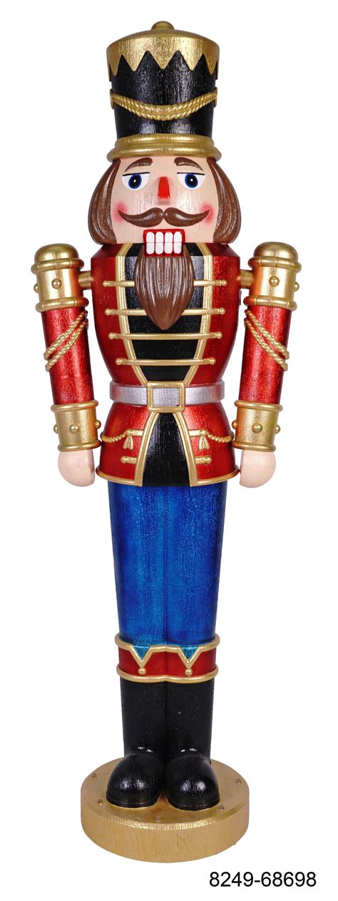 Description. Add the tried and true classic Christmas decoration to your home with this standing nutcracker. With its natural color and white trim, this item fits in with most any …. 