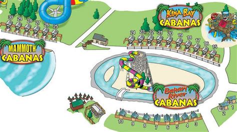 Holiday world cabana map. Remember, each Cabana includes 8 wristbands, a ceiling fan, locking cabinet, table with four chairs, two chaise lounges, plus a mini-fridge stocked with eight bottles of water. Additionally, anyone in our Cabanas can take advantage of our Premium Meal Service. That brings us to number 2 on the list. 2. Mobile Food Ordering for Cabanas 